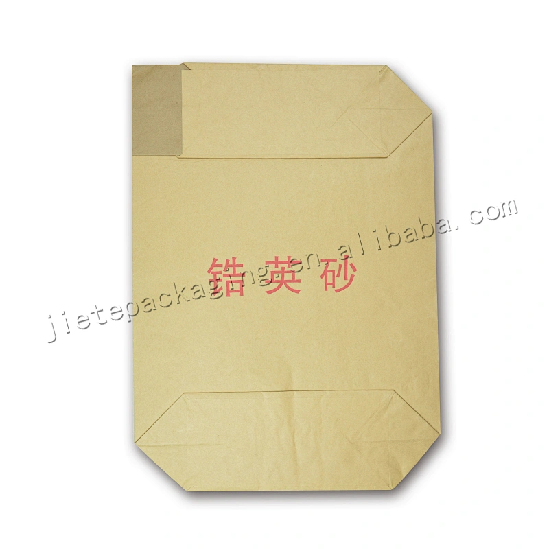 Stand up multilayer kraft paper cement bag for zorcon sand,wall putty,dry mortar