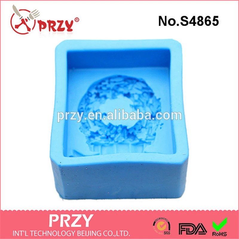 S4865 rectangle flower soap mold silicone rubber mold food grade silicone soap mold
