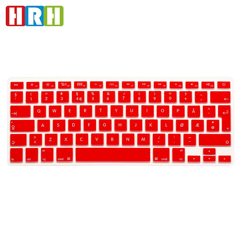 Custom keyboard protector laptop skin Colored Norwegian Keyboard Skin Protector For MacBook Retina 12