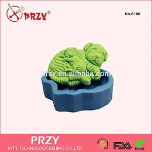 Diy craft dog sleep shaped silicone mold soap