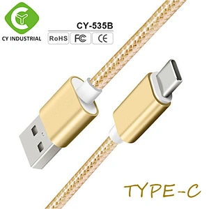 Wholesale Fast Delivery 6 Color USB  Type C Cable Nylon Braided Mobile Phone Micro Data Cable Charger for Amazon Seller