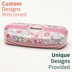 New Sweet Design Floral Hard Shell Glasses Case for Ladies