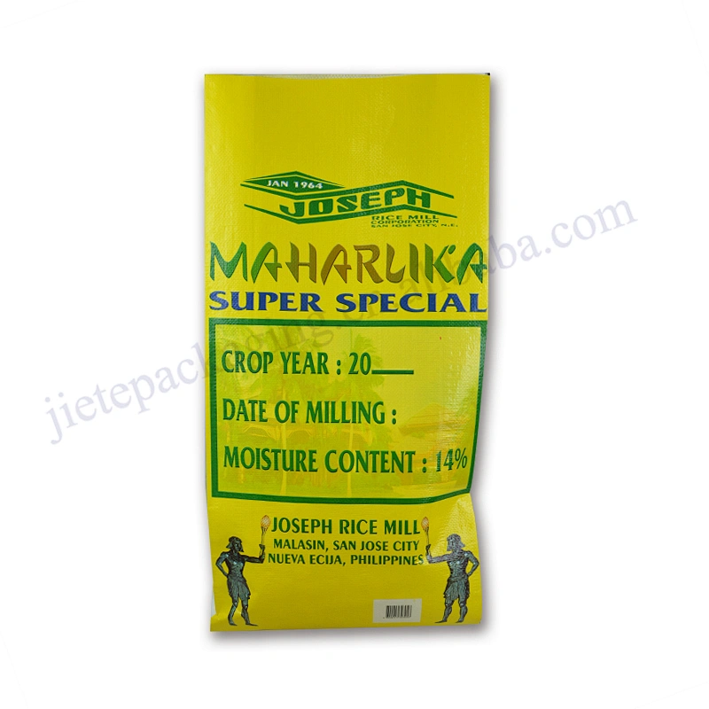 Customized moisture proof bopp laminated and gravure printing white pp woven rice bags Philippines