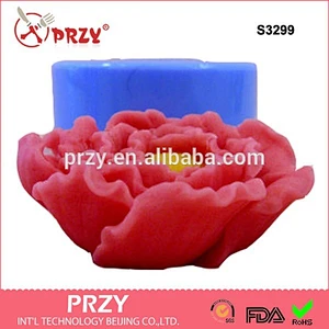Decorative Peony flower handmade soap silicone mold Peony flower candle mold