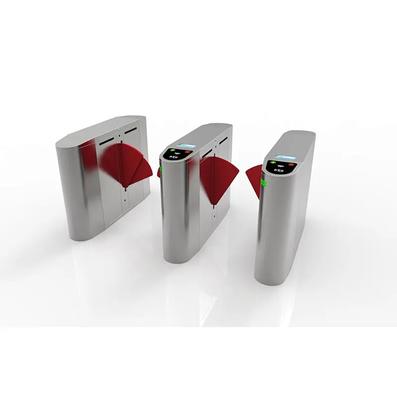 High Quality Turnstile Intelligent Pedestrian Security QR Code Flap Barrier for Metro Station