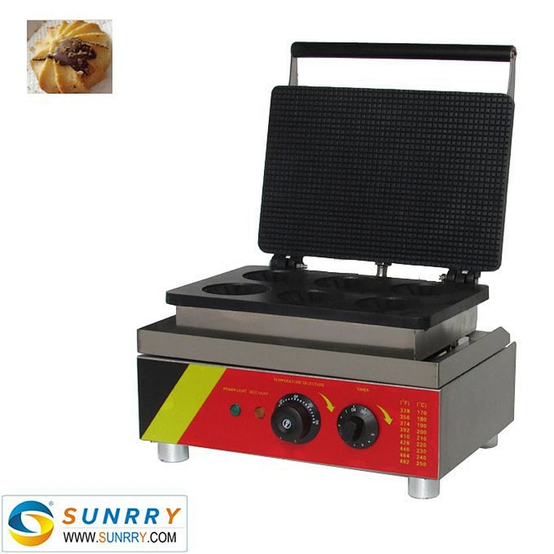 Electric 6 hole stainless steel waffle cake maker and waffle baker