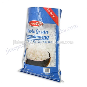 China supplier 10kg pp woven plastic grain rice bag with transparent window
