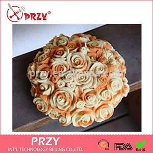 S7014 Flower ball soap mold 3d rose mold for soap silicone rubber mold