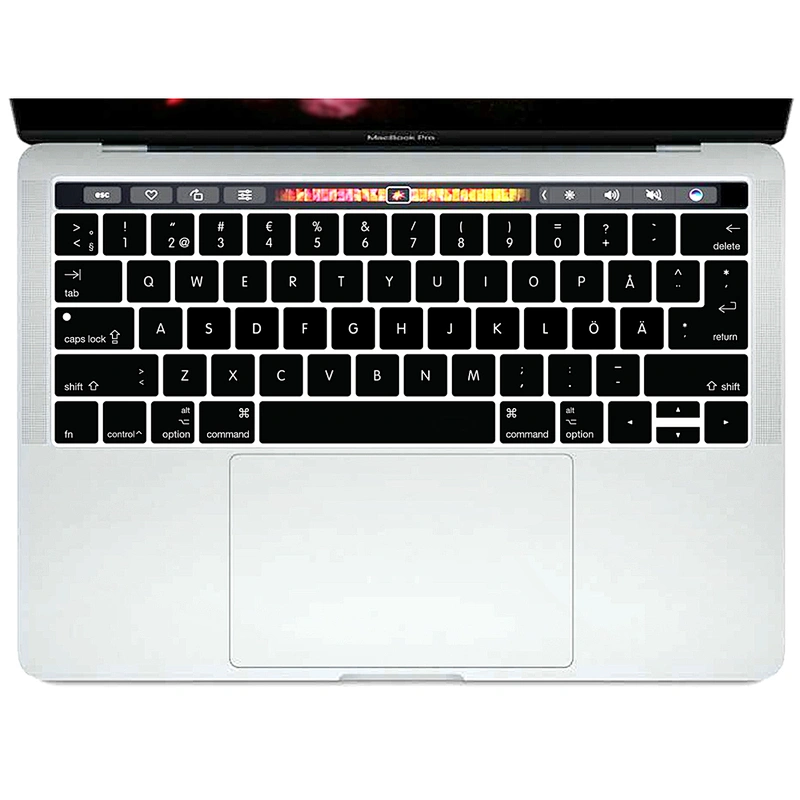 Arabic,English,Hebrew,russian german keyboard Products Waterproof Silicone Keyboard Protector for Mac Book Pro 13 15 touch bar