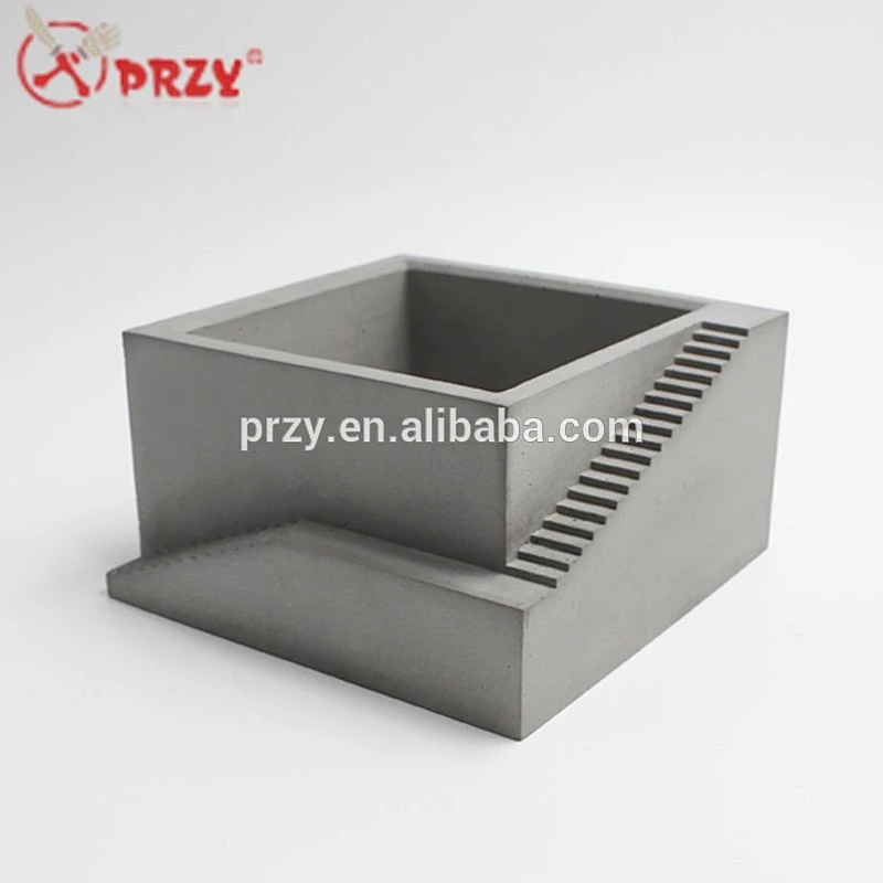 PRZY 2018 new Office Decorative mold for concrete cement flower pot molds 3d silicone Vase Moulds