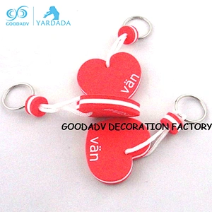 Cheap printing house shape eva keychain with custom
