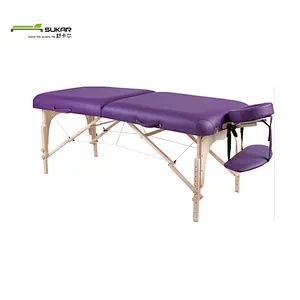 wholesale Wooden folding nuga best massage bed spa furniture acupressure massage bed With High density foam and Solid wood