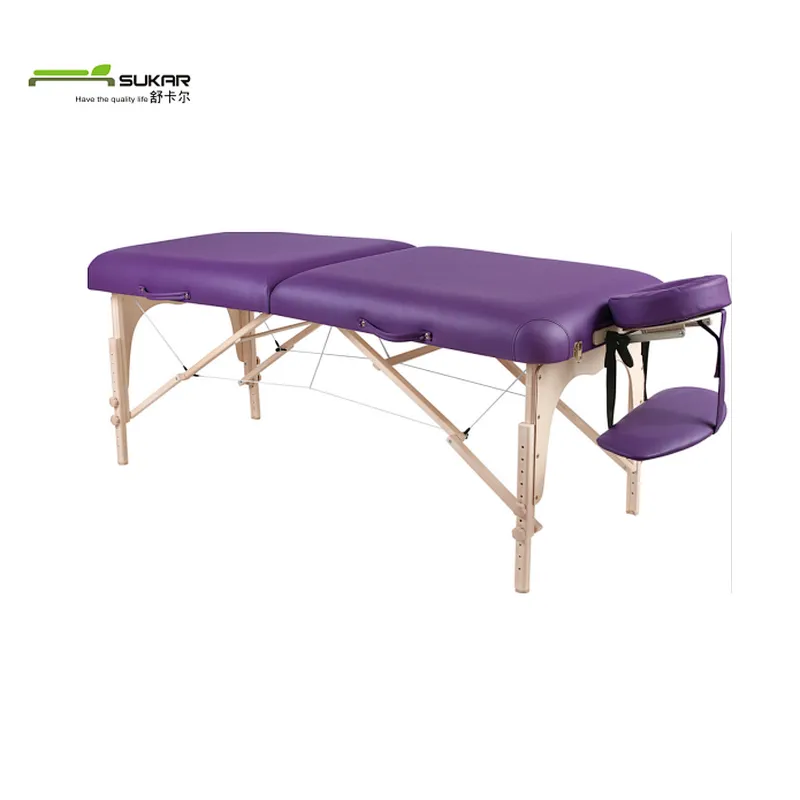 wholesale Wooden folding nuga best massage bed spa furniture acupressure massage bed With High density foam and Solid wood