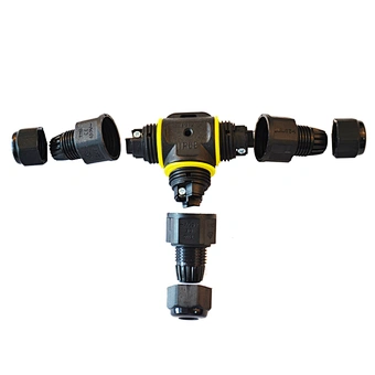 T Type Nylon IP68 M20 Electric LED Light Waterproof Connector
