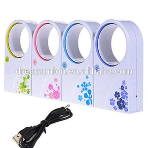 No Leaf Mini Fan USB Portable Bladeless Refrigeration Desktop Air Conditioner