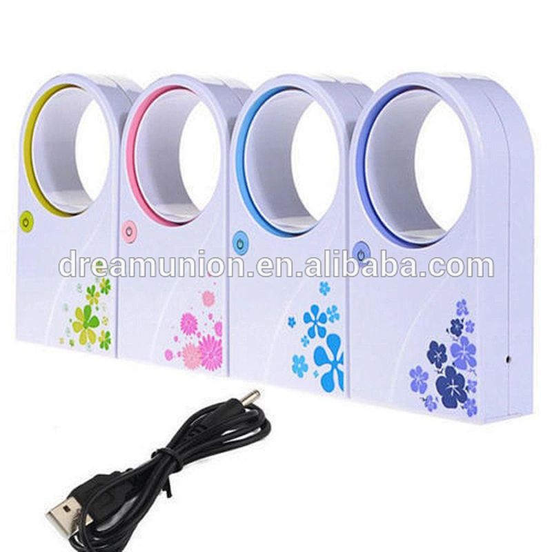 No Leaf Mini Fan USB Portable Bladeless Refrigeration Desktop Air Conditioner