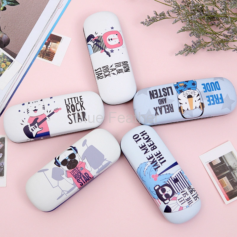 Matte Pu Animal Printing Eyeglasses Case for Children