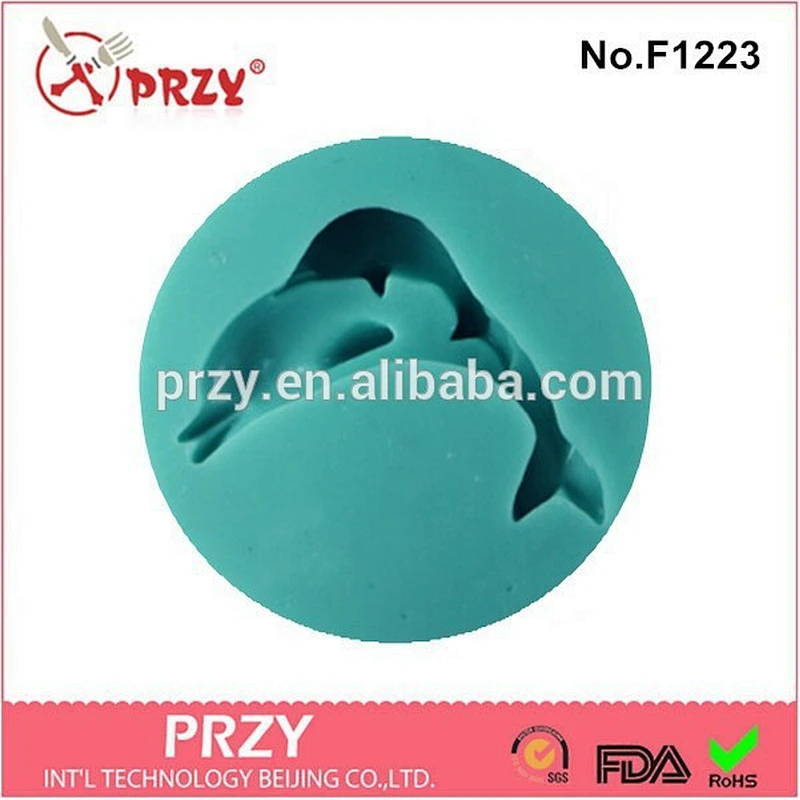dolphin silicone mold for fondant , silicone chocolate molds
