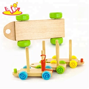 Wholesale educational wooden blocks train toy for children W05B060