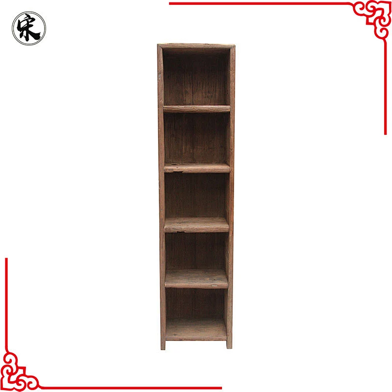 wholesale oriental rustic reclaimed wooden bookcase furniture