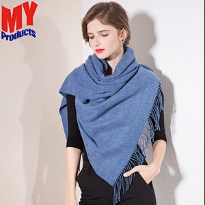 Wool Reversible Scarf Cable Knitted Scarf India Pashmina Scarf For Women