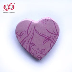 Round Shape Fashion Promotional Gifts Plastic Pin Button Badge