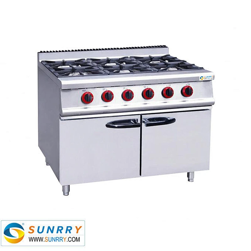 2018 Commercial floor type heavy duty gas cooker and gas range with cabinet