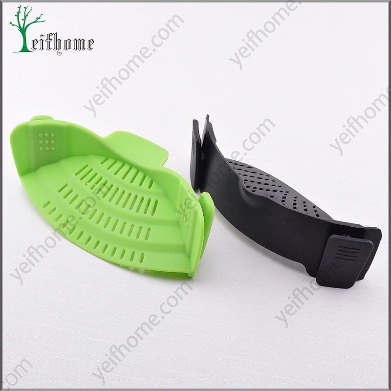 Silicon Clip-On Snap Pan Strainer Set For Draining Excess Liquid Clip Colander
