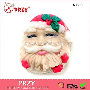 DIY silicone Santa head handmade soap mold chocolate moulds