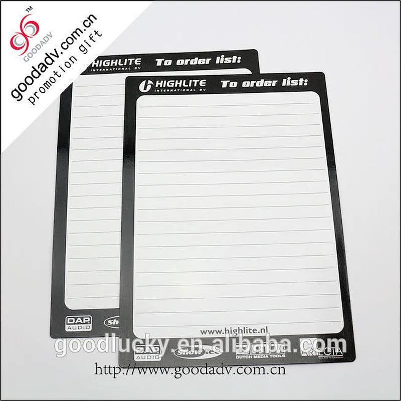 custom design logo promotional gifts wholesale dry erase writing board wtih pen