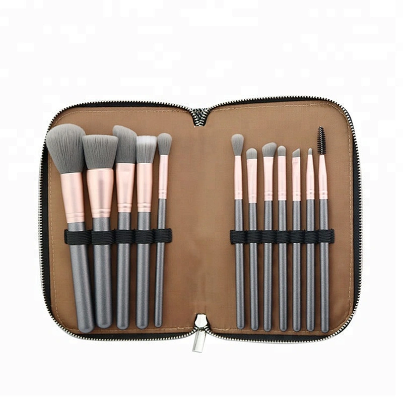 12pcs Private Label Face Blending Makeup Brushes Set With Bag Soft Synthetic Hair For Beauty Cosmetics pincel maquiagem