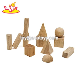 Wholesale 100 PCS educational wooden cube block for kids W13A181