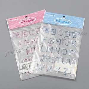 Attractive price market use self-close plastic accessories bag with hang mouth