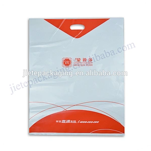 Customized plastic shopping bag with D handle for clothes,shoes,food,gift