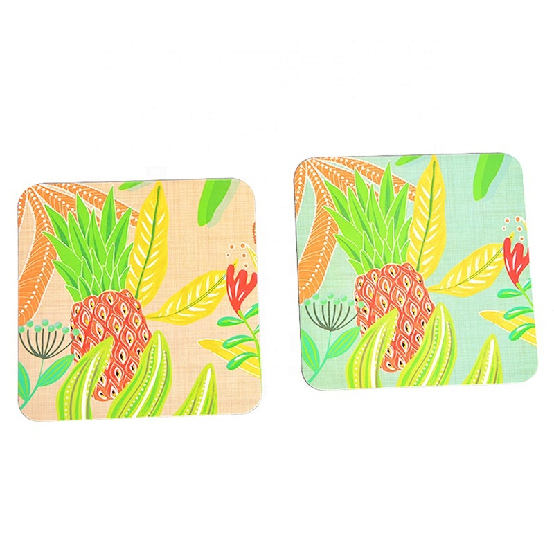 Square or custom cute square coaster with logo printing and lamination