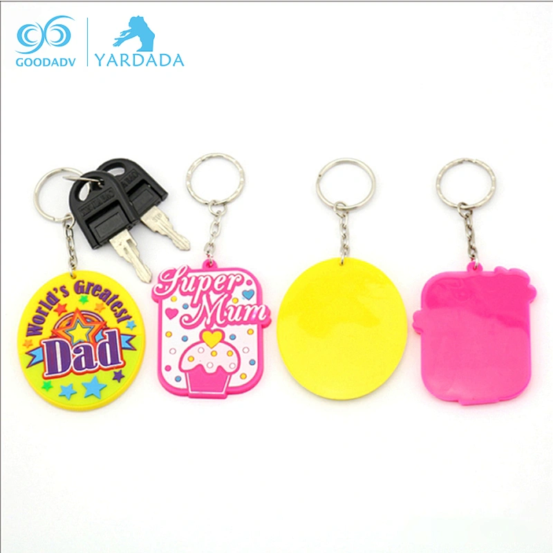 E-co friendly custom rubber keychain ring