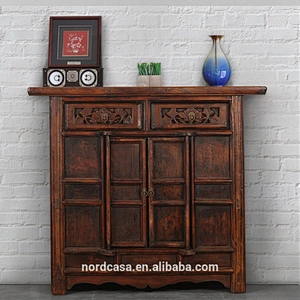 China oriental sideboard with distressed rustic finish traditional vintage furniture