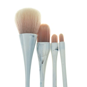 2018 new design cosmetics tools professional marble handle customer 5pcs makeup brush set