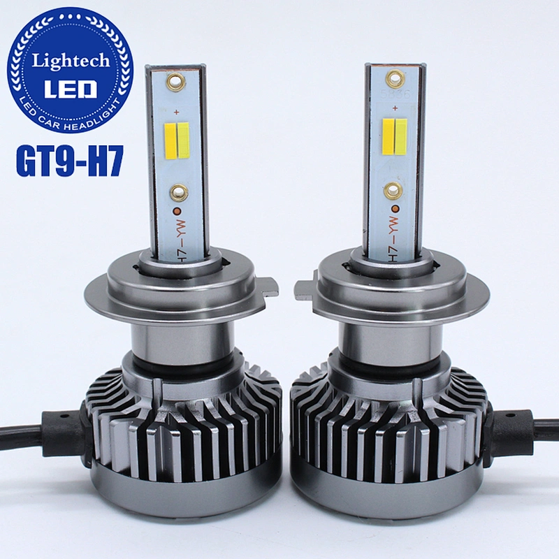 ERROR FREE GT9 Lightech Led Headlight CANBUS EMC 60W 8000LM H7 H11 HB3 9005 H1 3 Color All in One LED Headlight