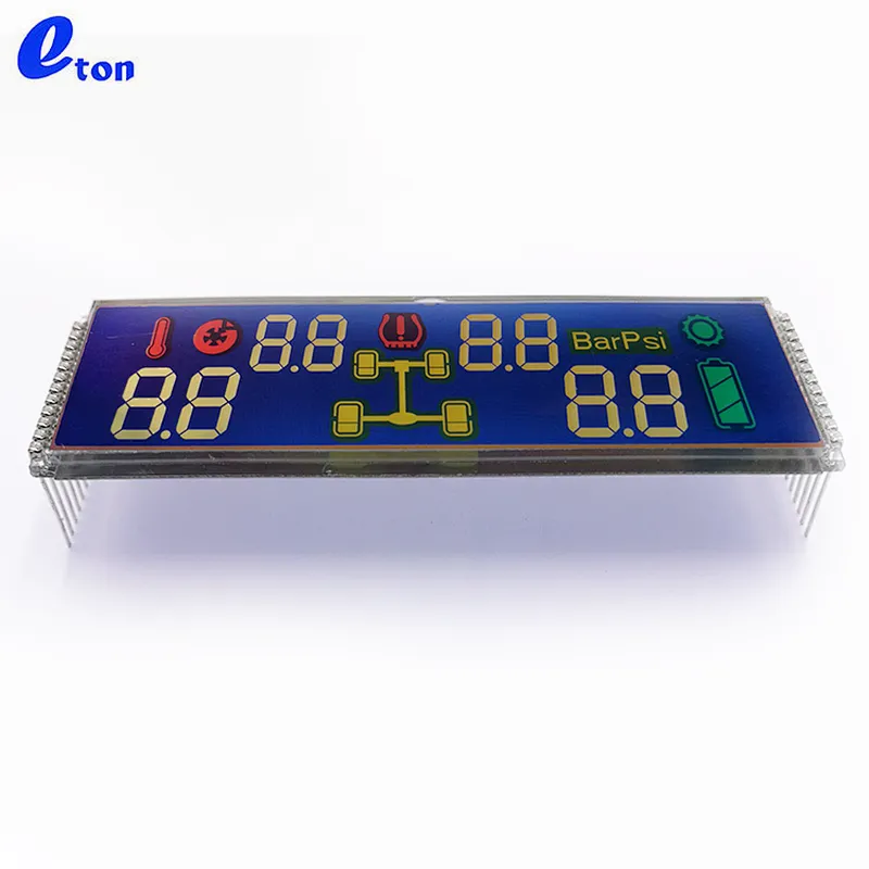 Custom 8 digit tire pressure gauge lcd 7 segment LCD Screen