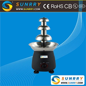 Chocolate fountain machine with prices 3 layers and PP plastic base chocolate fountain machine (SUNRRY SY-CL3A)
