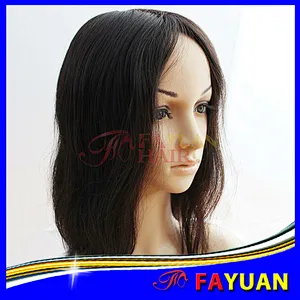 Alibaba china top quality straight unprocessed 100% mongolian human hair jewish wig