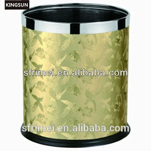 2018 New Style Beautiful Golden Waste Bins Stainless Steel Trash Can