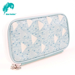 Custom Printing Pu Leather Pencil Bag