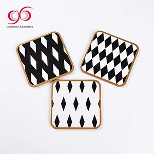 GOODADV Custom Size sublimation mdf wooden drink coasters