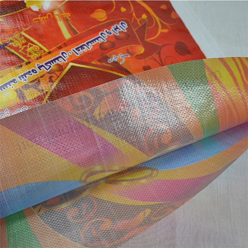Customized plastic packing bag for rice/pp woven bag for rice 25kg