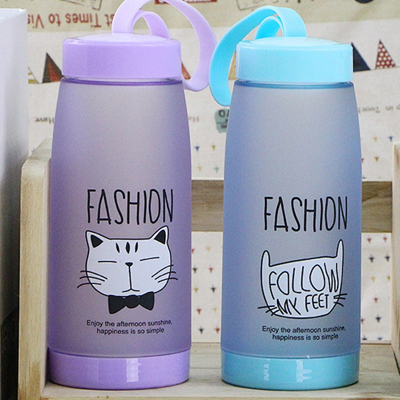 High Quality 420 ml Food Grade Plastic Mug New Design Cute Water Bottle for Gift