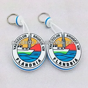 Fashion promotional custom shape eva foam floating keychain