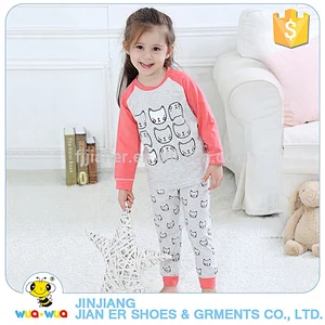 Latest design 2 pcs set sleep wear body suit clothing for children baby girl