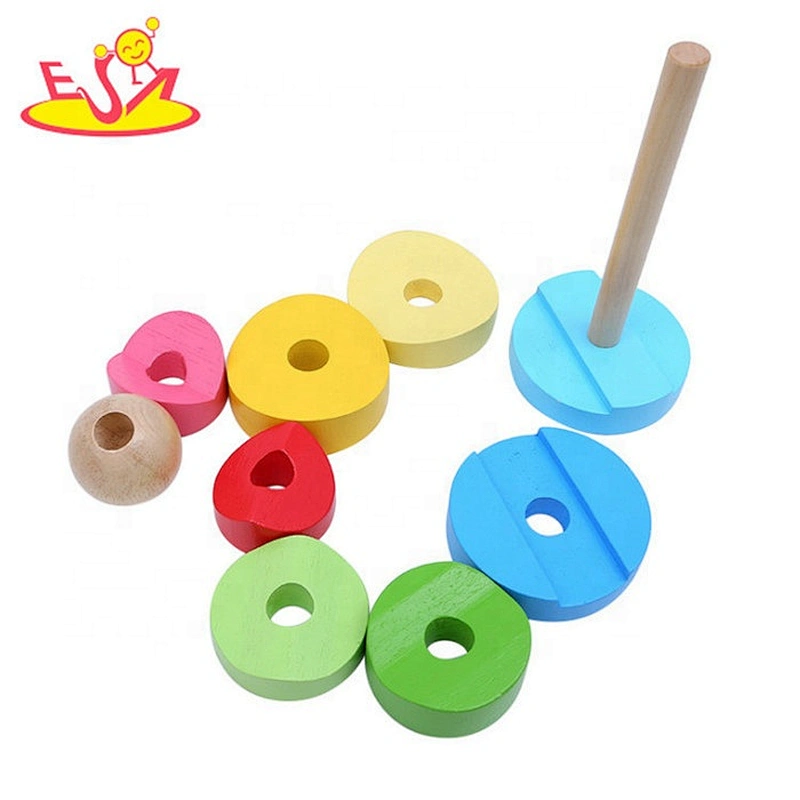 Hot sale colorful wooden baby building blocks for education W13D211